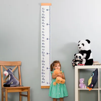 Alphabet Themed Height Measurement Growth Chart