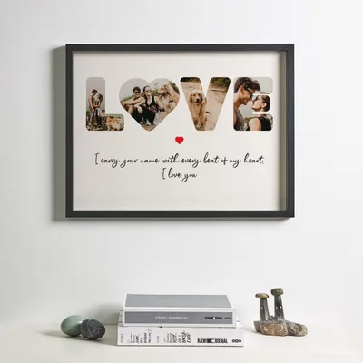 Custom Love Design Photo and Message Frame